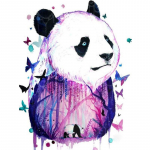 Teemantmaali 5D Panda ristpistes komplekt Teemantmosaiik Loomade N&auml;put&ouml;&ouml; T&auml;ispuurimine Tikand Seinakunst Kodukaunistus Full Round 20X30CM punane