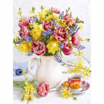 Uus 5D DIY Teemantmaaling V&auml;rsked lilled Teemanttikandid Maastikud Ristpistes T&auml;is&uuml;mmargune puur Kodukaunistamise K&auml;sitsi kingitus Full Round 15x20CM