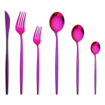 6 tk Punase kullaga s&ouml;&ouml;gin&otilde;ude komplekt roostevabast terasest lauan&otilde;ud s&ouml;&ouml;gin&otilde;ud &otilde;htus&ouml;&ouml;gi nuga kooki kahvel kohvi lusikas s&ouml;&ouml;giriistad Western Kiechen h&otilde;ben&otilde;ud h&otilde;be