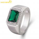 SACE GEMS Luksuslik vasesulamist tsirkoon kihlas&otilde;rmus meeste ehe kingitus 6 sinine