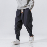 2024 Spring Casual Pants Men Streetwear Cotton Joggers Harajuku Fashion Harem Jogging Pants For Man XXL
