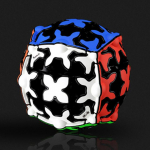 Uus Qiyi Gear Cube 3x3x3 Gear Cube 3x3 p&uuml;ramiidi silindriga sf&auml;&auml;rilise kiiruse kuubikud hariv m&auml;nguasi lastele
