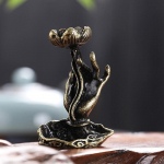 1 tk puhtast vasest tagasivoolu viiruk Bergamot Lotus messingist viirukialus Viiruk Zen