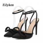 Eilyken uued naiste pumbad liblikas&otilde;lmidega pulmakingad Disainer Moodne terava varba eemaldajad sandaalid tikk-k&otilde;rged kontsad 35 sinine