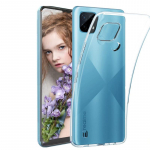 Telefoni&uuml;mbris OPPO Realme C21Y 6,5-tollise pehmest silikoonist l&auml;bipaistvast p&otilde;rutuskindlast Realme C21Y puhas