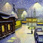 DIY 5D teemantmaali ristpistes komplekt Snow Scene teemanttikandid t&auml;isringi puurmosaiik kivist seinakunst Kodukaunistus Full Round 20x20CM