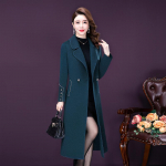 Talvine moekas villane mantel Naiste temperament Korea pluss suurus 4xl roheline villane joped V&auml;lisr&otilde;ivad 4XL