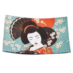 Les Tr&eacute;sors De Lily [A2907] - t&uuml;rkiissinine 'Geisha' klaasist t&uuml;hi taskukauss - 23x15x3 cm t&uuml;rkiissinine