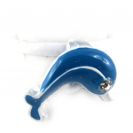 Les Tr&eacute;sors De Lily [R8353] &ndash; Laste s&otilde;rmus  Le Monde de Coralie  sinine (delfiin) - 15x13mm sinine