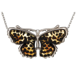 Les Tr&eacute;sors De Lily [R5503] &ndash; k&auml;sit&ouml;&ouml;na valmistatud h&otilde;bedast ripats  Inspiratsioon  h&otilde;bepruun (roodiumiga kaetud) - 28x15mm (liblikas) pruun