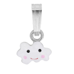 Suzette et Benjamin [R6050] &ndash; valge k&auml;sit&ouml;&ouml;h&otilde;bedast ripats &bdquo;Cloud&rdquo; &ndash; 9x6 mm valge