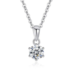 100% moissanite kaelakee 1 kat 2 ka 3 kat Vvs teemant ripats kaelakeed naistele kingitus sterling h&otilde;be pulma ehted 45cm white