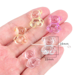 10 tk akr&uuml;&uuml;lkoorija karu j&auml;nese helmed meisterdamise jaoks kaelakee k&auml;ev&otilde;ru k&otilde;rvar&otilde;ngad ehete tegemine k&auml;sit&ouml;&ouml; tarvikud 18x15mm 10pcs mitmev&auml;rviline