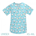 Haigla t&ouml;&ouml;vormid Meditsiine Hammaste Tr&uuml;ki V-kaelusega pluus Hambakliinik Vormiriietus Medical Nurse l&uuml;hikeste varrukatega Scrub Tops XL