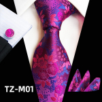 Cozy Up 3-osaline komplekt, meeste ploomi Paisley lips, kolmeosaline &uuml;likond koos lipsuga taskur&auml;tikuga mansetin&ouml;&ouml;bid