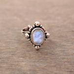 Rainbow Moonstone Designer S&otilde;rmus 925 Sterling H&otilde;bedast Ehted Statement Ring K&auml;sitsi valmistatud S&otilde;rmuse ehted Naistele 6