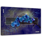 L&otilde;uenditr&uuml;kk Orchid Flower Blue 60x40 sinine