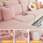 Jacquard k&otilde;ikeh&otilde;lmav paks diivani istmepadja kate elutoam&ouml;&ouml;blile Diivani diivani kate Longue diivan pestav 1pc normal size-1 roosa