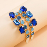 Naiste pikad rippk&otilde;rvar&otilde;ngad titaanist terassulamist ripatsk&otilde;rvar&otilde;ngad akr&uuml;&uuml;lkristallist ruudukujulised geomeetrilised k&otilde;rvakaunistused OneSize valge