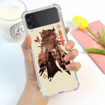 Anime Genshin Impact armas &uuml;mbris Samsung Galaxy Z Flip 3 4 5g Funda Z Flip3 Clear PC k&otilde;va p&otilde;rutuskindel Taga Telefon Coque Shell Samsung Z Flip 5G