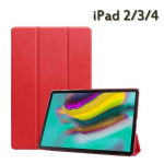 Uus PU-nahast klapp&uuml;mbris, iPad Air 1/2/3 tahvelarvuti &uuml;mbris, nahkt&uuml;&uuml;pi nutikas &uuml;mbris iPad 2/3/4 punane