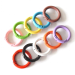 10 tk vedruga O r&otilde;ngad metallist poolitatud r&otilde;ngad avatavad &uuml;mmargused karabiiniga v&otilde;tmehoidja klamber koti jaoks rahakoti k&auml;ekoti rihmaga k&auml;sit&ouml;&ouml; ehted must