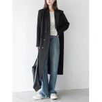 T&auml;iustage oma talvist stiili selle pika halli villase naiste mantliga L must