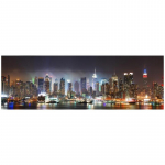 New Yorgi seinakunsti &ouml;ine maastik, l&otilde;uendimaalid Manhattani seinakaunistuse siluett, pildid plakatid ja v&auml;ljatr&uuml;kid voodikujunduse jaoks 20x60cm