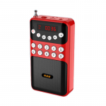 Kaasaskantav miniraadio FM-vastuv&otilde;tja traadita Bluetooth-k&otilde;lar TF MP3-m&auml;ngija 3,5 mm pistikupesa toega Salvestus 18650 Taaslaetav punane