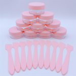 10 t&uuml;kki kaanega proovikonteinerid, 10 g/10 ml meigiplastist purgid, uuesti t&auml;idetavad t&uuml;hjad kosmeetikakonteinerid spaatlitega purgid 10pcs/pack roosa
