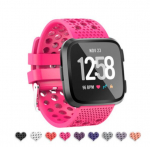 Silikoonist randmepael Fitbit Versa / Fitbit Versa 2 / Versa Lite Smart Circle k&auml;ev&otilde;ru asendusrihma jaoks L must