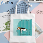 beagle ostukott &ouml;koloogiline korduvkasutatav džuudist kott ostukott riie shoping džuudist kokkupandav kott toile 24*26cm