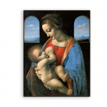 Vanaaegne kuulus &otilde;limaal Madonna Litta prindib klassikalise Leonardo da Vinci pildi l&otilde;uendimaalide galerii sisekujundust kodutoa jaoks 21x30 No Frame