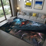 3D-draakoni mustriga vaibad elutoa libisemisvastane ala vaip, lapsed magamistoa matid joogamatt, suur vaip 100cm x 150cm