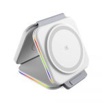 Kolm-&uuml;hes kokkupandav juhtmevaba magnetlaadija iPhone 14 13 12 11 Pro Max Samsung Huawei Xiaomi kaasaskantav Qi kiirlaadija Apple Watchi 8 7 6 AirPodidele must