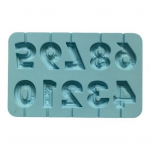 Lollipopi vorm Mitmeotstarbeline mittenakkuv, k&otilde;rge temperatuurikindel korduvkasutatav, kergesti puhastatav DIY pulgakomm, silikoon, numbrikujuline roosa