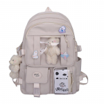 Teismeliste seljakotid t&uuml;drukutele Koolikotid Naiste mitmetaskuline kott Suure mahutavusega seljakott Mochila Feminina Kawaii kotid 44cm*31cm*14cm valge
