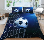 3D-jalgpalliseeria prinditud voodipesukomplekt Spordimustriga tekikate padjap&uuml;&uuml;r AU eriti suur kodukaunistus DE 135x200cm