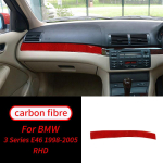 BMW 3-seeria E46 jaoks 1998-2005 Real Carbon Fiber Co-Pilot Center juhtriba trimmimine salongi lisatarvikud auto salong A gray