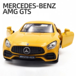 1:36 skaalaga survevalu sulamist automudel, Benz AMG GTS automudel m&auml;nguauto, tagasit&otilde;mmatavad s&otilde;idukid m&auml;nguauto v&auml;ikelastele lastele, poistele, t&uuml;drukutele, kingitus 1/36-12.5x5x3.5cm kollane