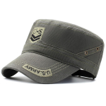 Meeste puuvillane s&otilde;jav&auml;em&uuml;ts, &otilde;ues tikitud armee lame m&uuml;ts kamuflaažm&uuml;ts barett kapten Trucker Cap Snapback pesapallim&uuml;ts 56-60cm tumeroheline v&auml;rv