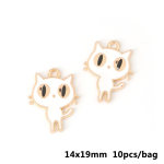 10 tk 14 * 19 mm armsad kassitilga &otilde;lisulamist ripatsid ehete komponentide valmistamiseks isetegemise k&otilde;rvar&otilde;nga kaelav&otilde;ru 14*19mm 10pcs must