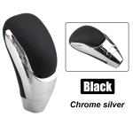 Car Gear Shift Knob Leather Gear Shift Head for Mazda 3 2006 2007 2008 2010 2011 2012 year Lever Shifter Stick Car Matt silver white