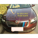 3D car-styling 3 color Front Grille Trim Sport Strips Car Covers Motorsport Power Stickers For Skoda Yeti 2013-2017 Skoda for B type Yeti