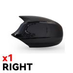1paar BMW E87 E81 E82 E90 E91 E92 E93 tahavaate k&uuml;ljekorpuse trimmi ABS s&uuml;sinikkiust stiilis auto tahavaatepeeglile Black-Right black