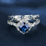 Suurep&auml;rane kuninglik sinine geomeetriline ruudukujuline s&otilde;rmusekomplekt naistele ja meestele romantiliseks kihluskingiks 5 sinine