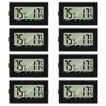 Mini siseruumides digitaalne temperatuuri ja niiskuse h&uuml;gromeetri termomeeter (8 tk) 14x13x2cm