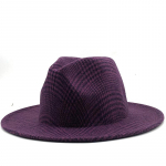 Lihtne naiste meeste villane vintage gangster Trilby ruuduline vildist Fedora m&uuml;ts laia &auml;&auml;rega h&auml;rrasmees Elegantne daam talvine s&uuml;gisjazzi m&uuml;ts 56-58CM