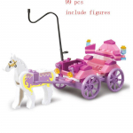 137 tk T&uuml;drukute S&otilde;brad Printsess Kuninglik Vankrimudel Ehitusklotsid Komplektid Figuurid Tellised &Otilde;ppem&auml;nguasjad t&uuml;drukutele