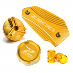 Kawasaki Z900 Z 900 2017- 2022 2023 tarvikud Mootorratta tagumised eesmised pidurivedeliku kaaned &Otilde;lit&auml;ite korgi rehvi ventiil 4pcs-Comobo Gold